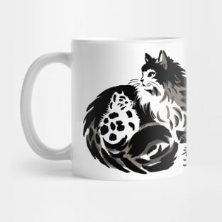 Sumi-e Cats Mug